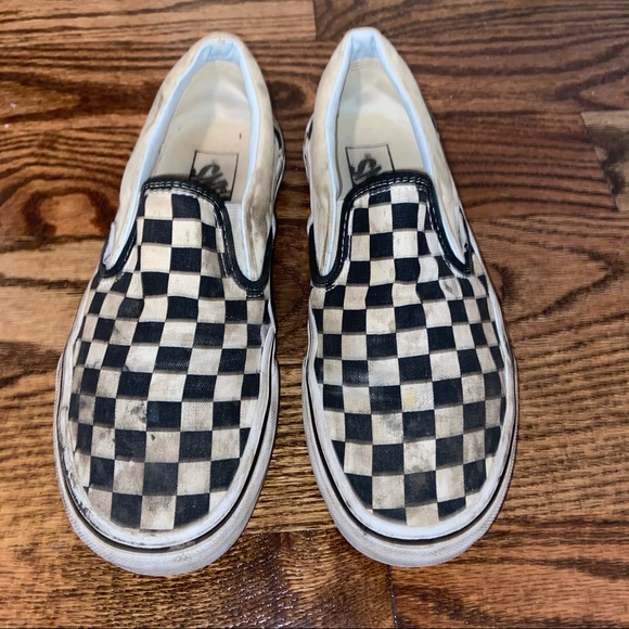 Black and white checkered Vans - Picture 2 of 6